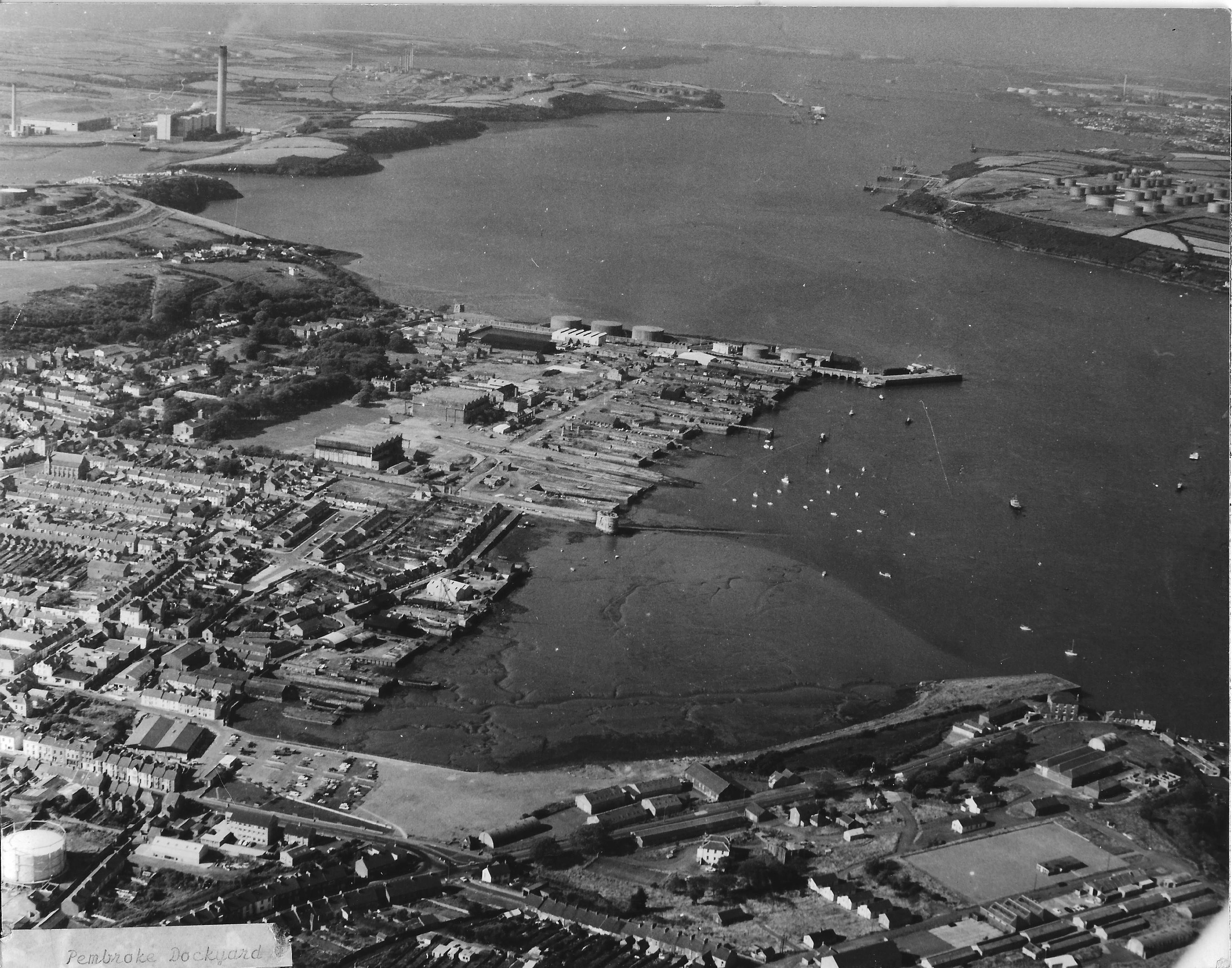 Pembroke Dock & Haven Aerial 1970S