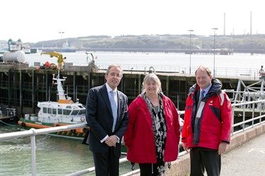 Minister Julie James was taken on a tour of the Port by boat and saw first-hand how the Port’s deep-water facilities are providing jobs and opportunities for today and for the next generation