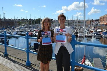 Chief Executive of Mind Pembrokeshire Tracey Price and Karen Lewis, Tourism Manager at the Port of Milford Haven