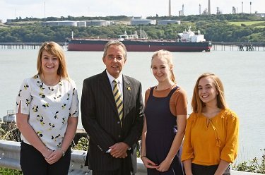 Last year's winners of the Port's scholarship scheme during their work placement